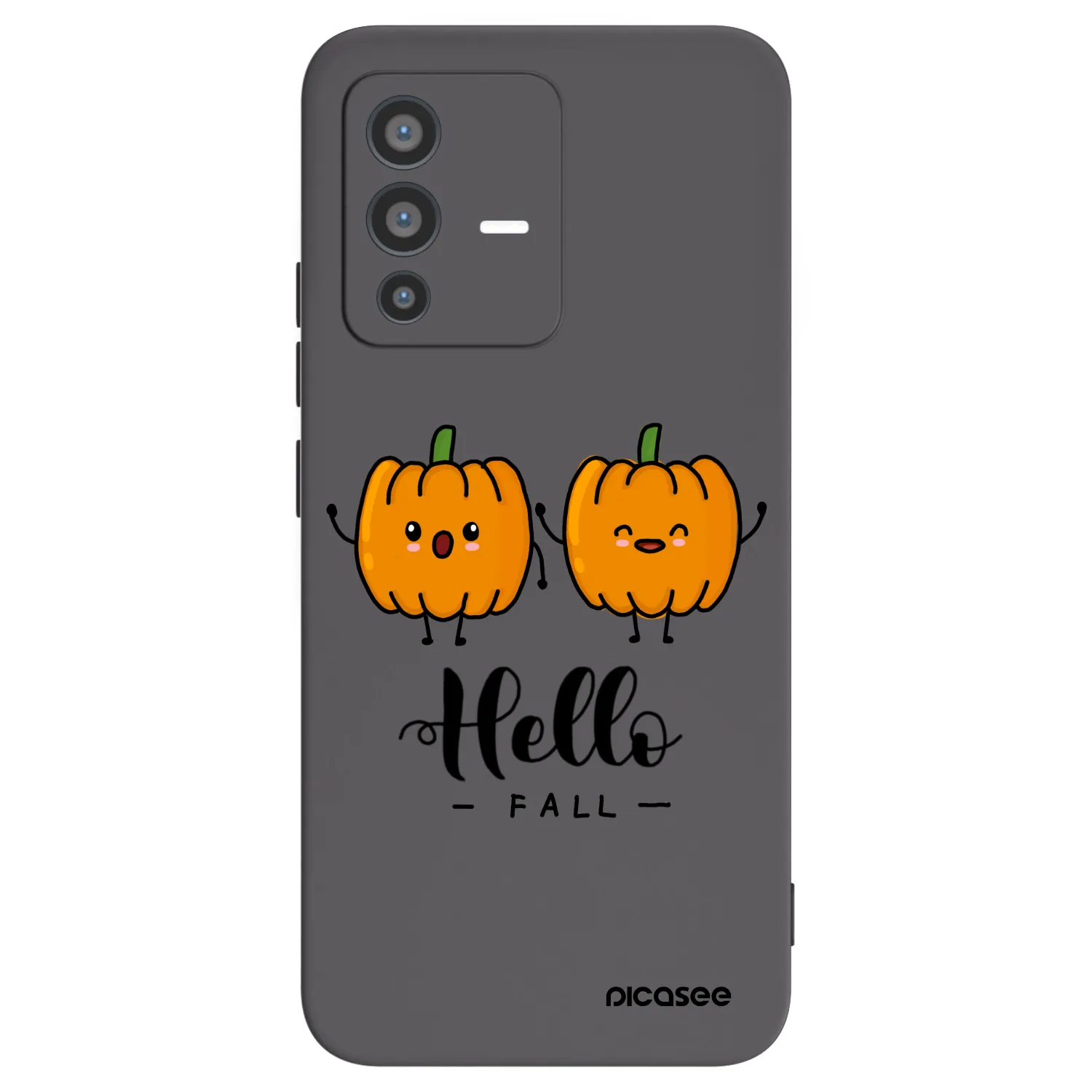 Picasee Vivo V23 5G Hülle - Schwarzes Silikon - Hallo Fall