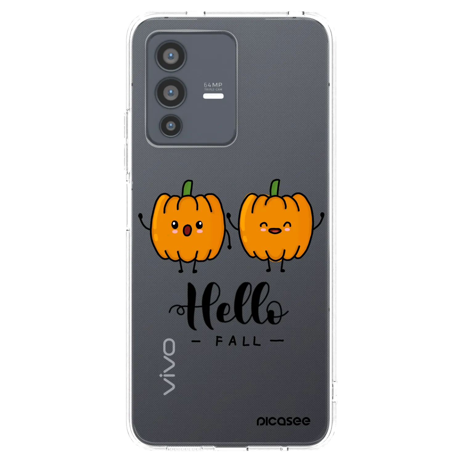 Picasee Vivo V23 5G Hülle - Transparentes Silikon - Hallo Fall