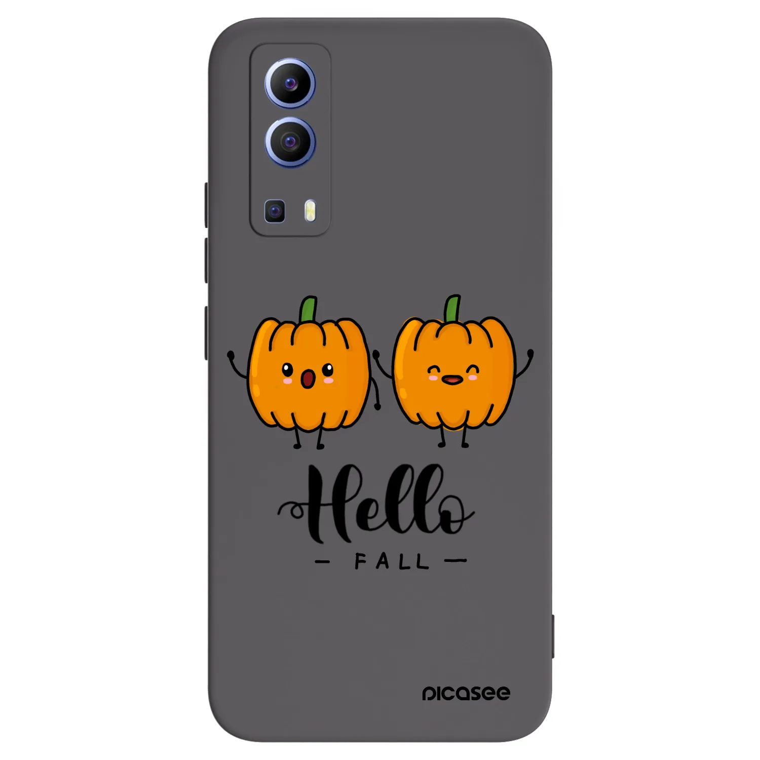 Picasee Vivo Y52 5G Hülle - Schwarzes Silikon - Hallo Fall