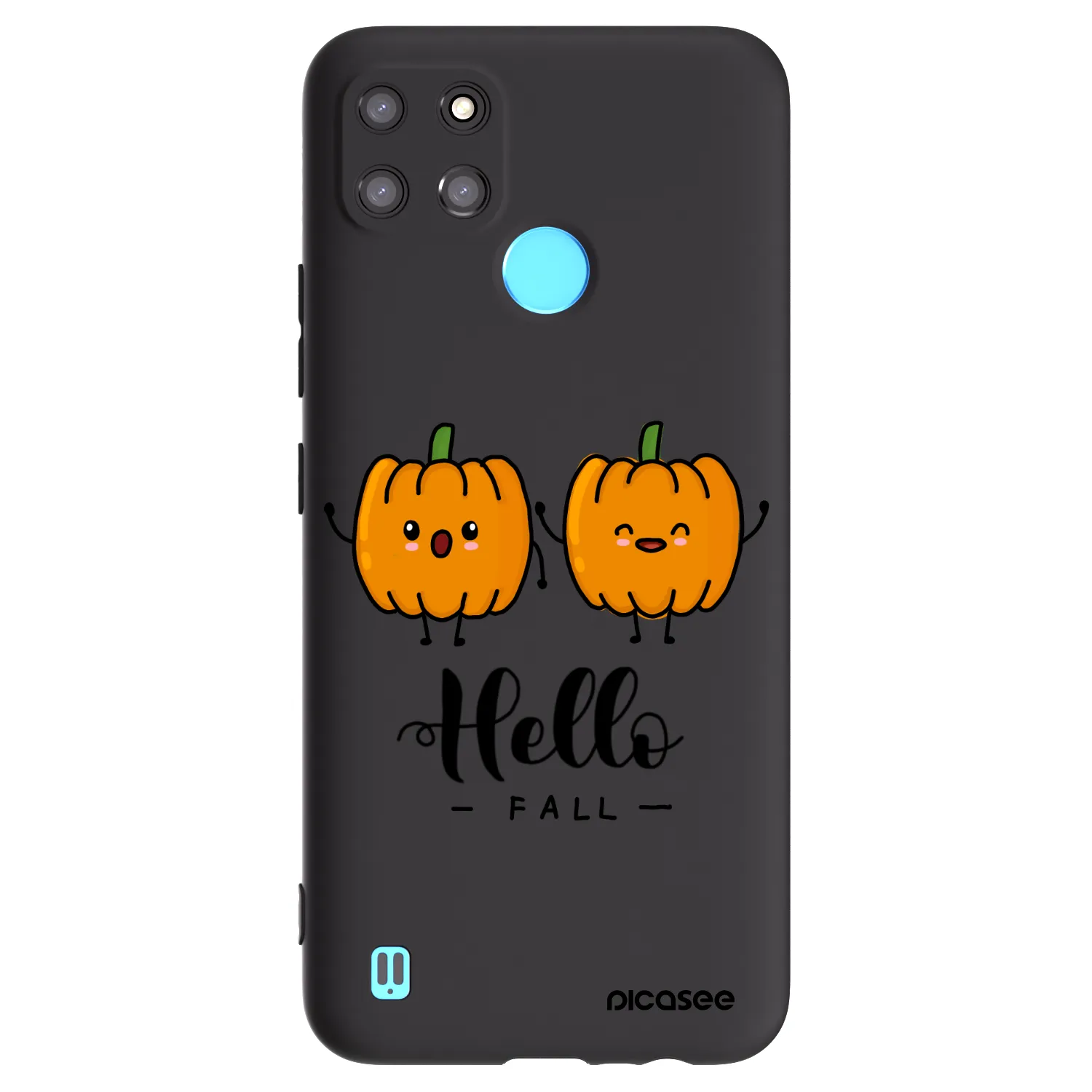 Picasee Realme C21Y Hülle - Schwarzes Silikon - Hallo Fall