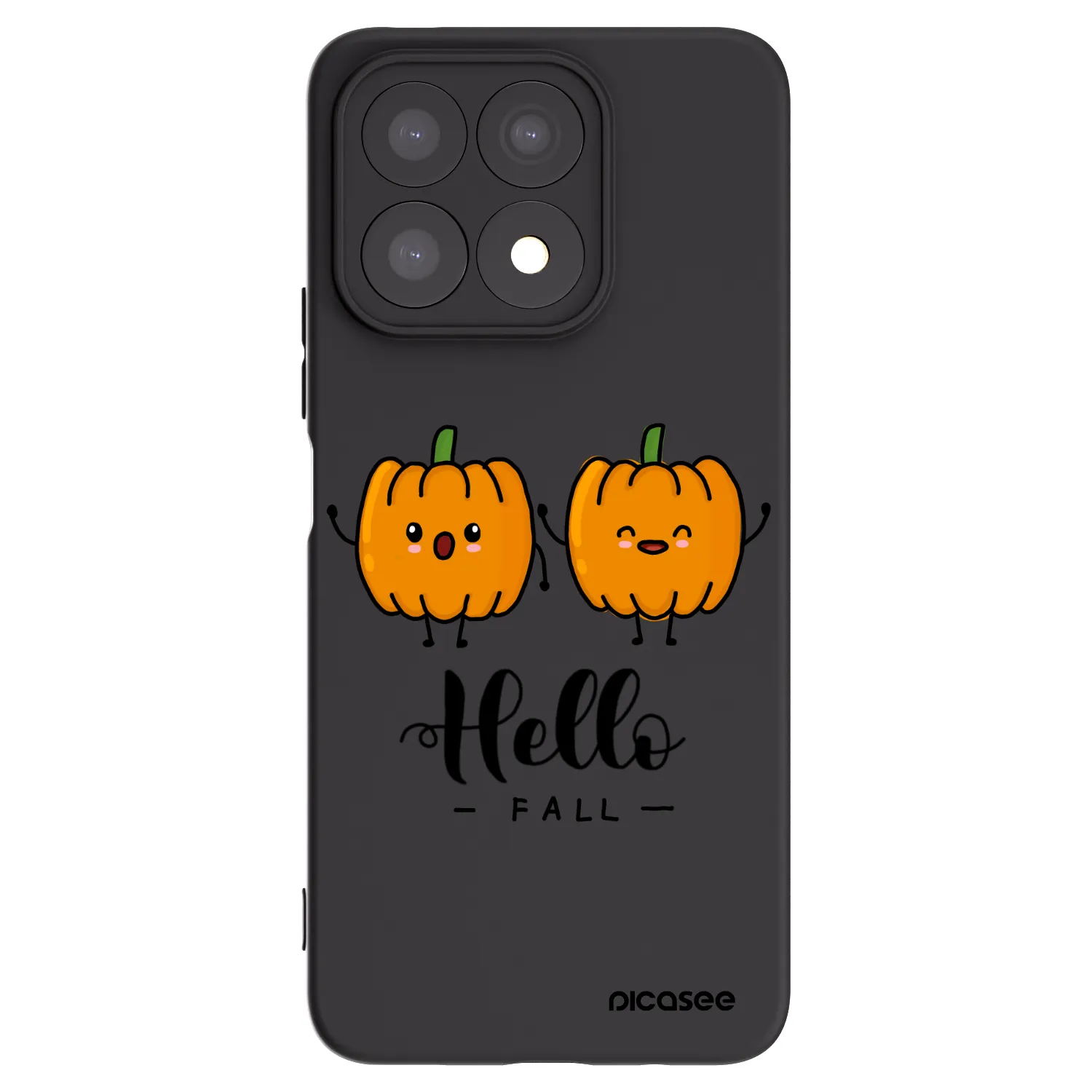 Picasee Honor X8a Hülle - Schwarzes Silikon - Hallo Fall