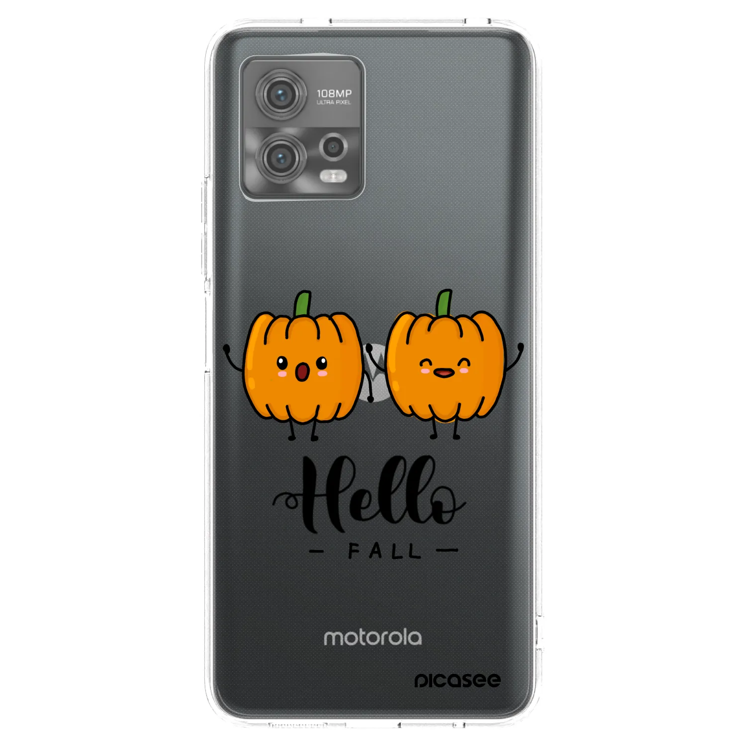 Picasee Motorola Moto G72 Hülle - Transparentes Silikon - Hallo Fall