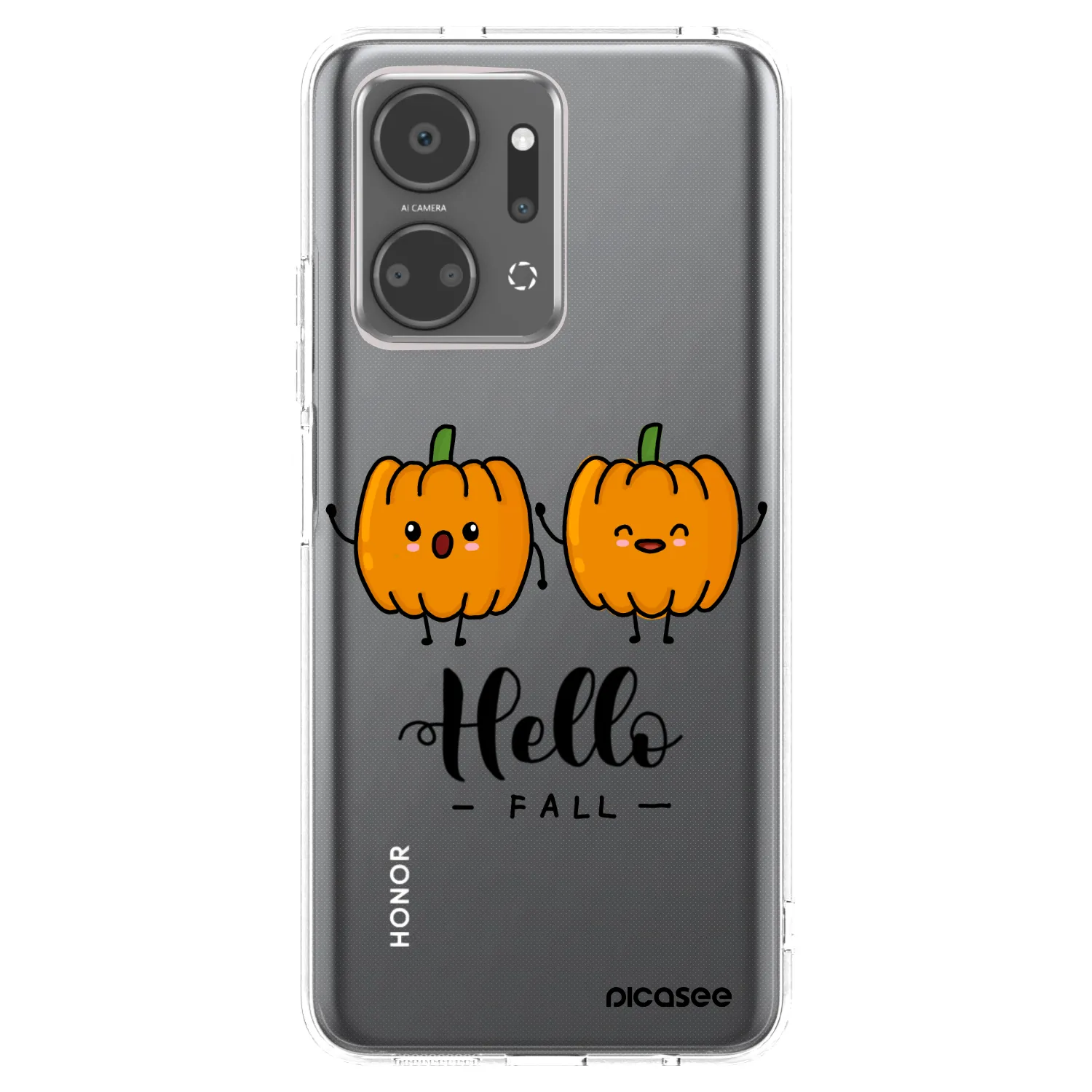 Picasee Honor X7a Hülle - Transparentes Silikon - Hallo Fall