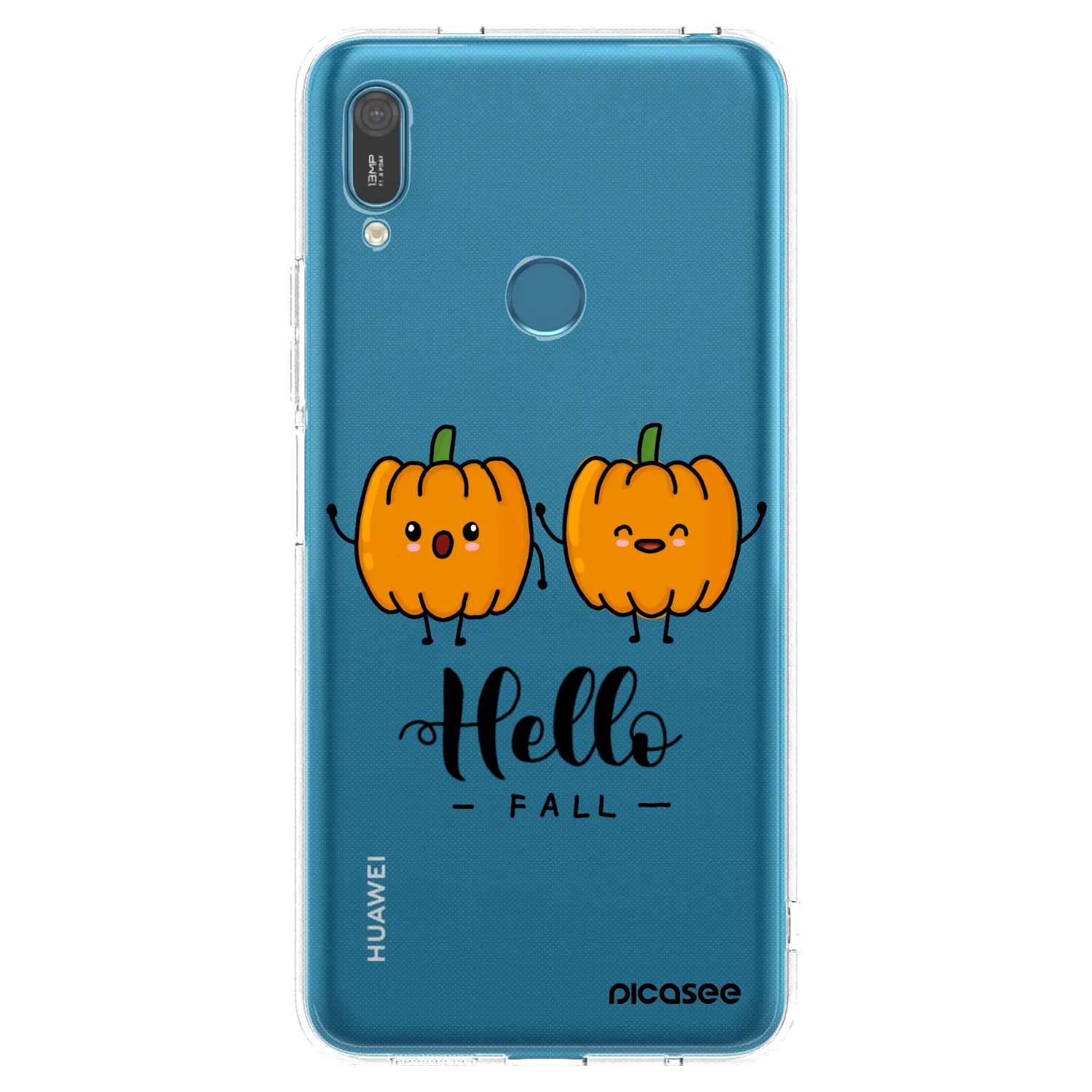 Picasee Huawei Y7 2019 Hülle - Transparentes Silikon - Hallo Fall