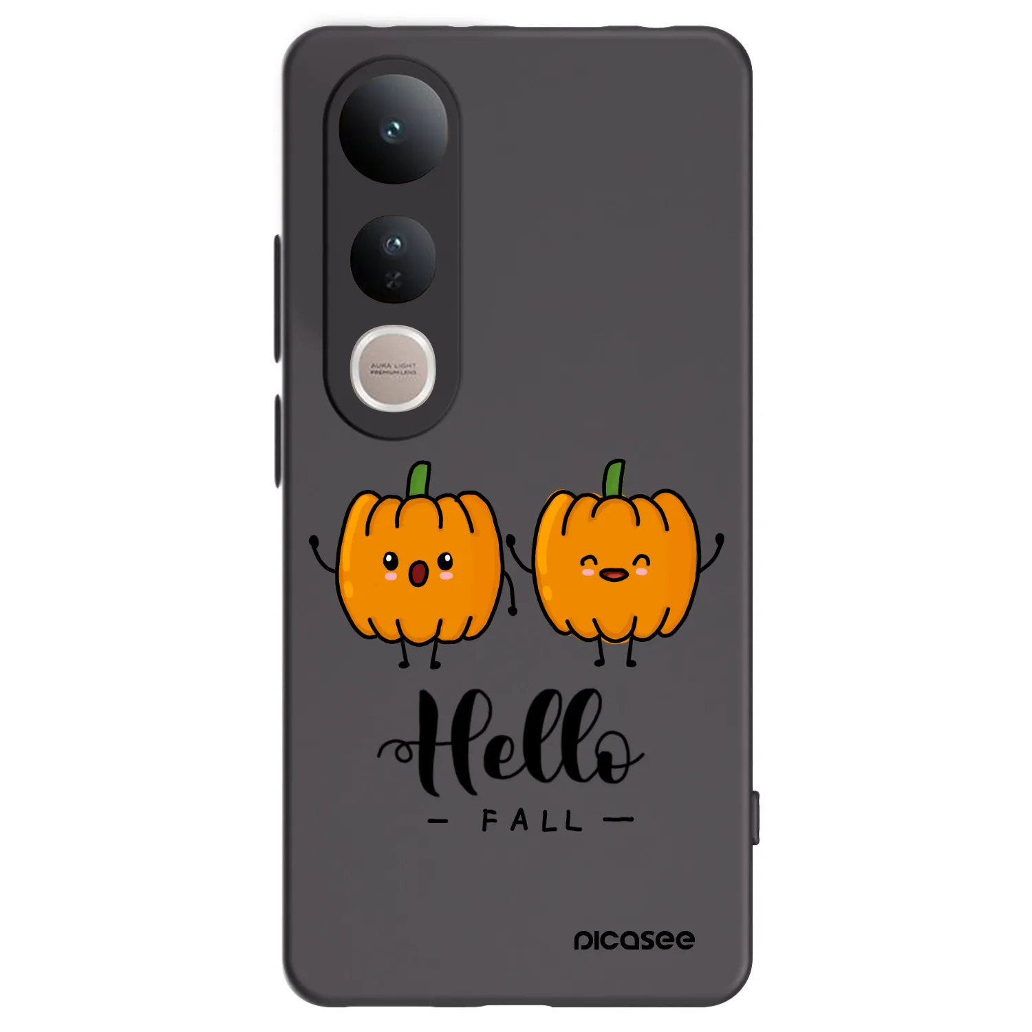 Picasee Vivo V50 Lite 5G Hülle - Schwarzes Silikon - Hallo Fall