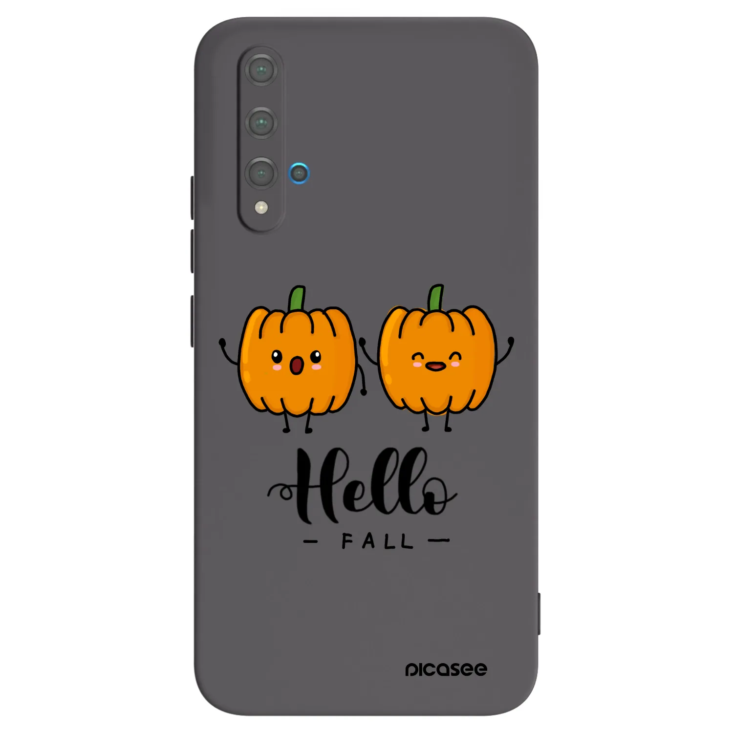 Picasee Huawei Nova 5T Hülle - Schwarzes Silikon - Hallo Fall