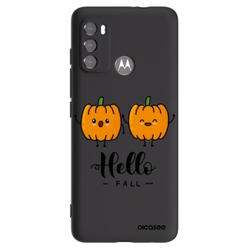 Picasee Motorola Moto G60 Hülle - Schwarzes Silikon - Hallo Fall