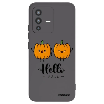 Picasee Vivo V23 5G Hülle - Schwarzes Silikon - Hallo Fall