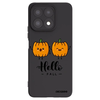 Picasee Honor X8a Hülle - Schwarzes Silikon - Hallo Fall