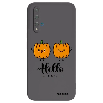 Picasee Huawei Nova 5T Hülle - Schwarzes Silikon - Hallo Fall