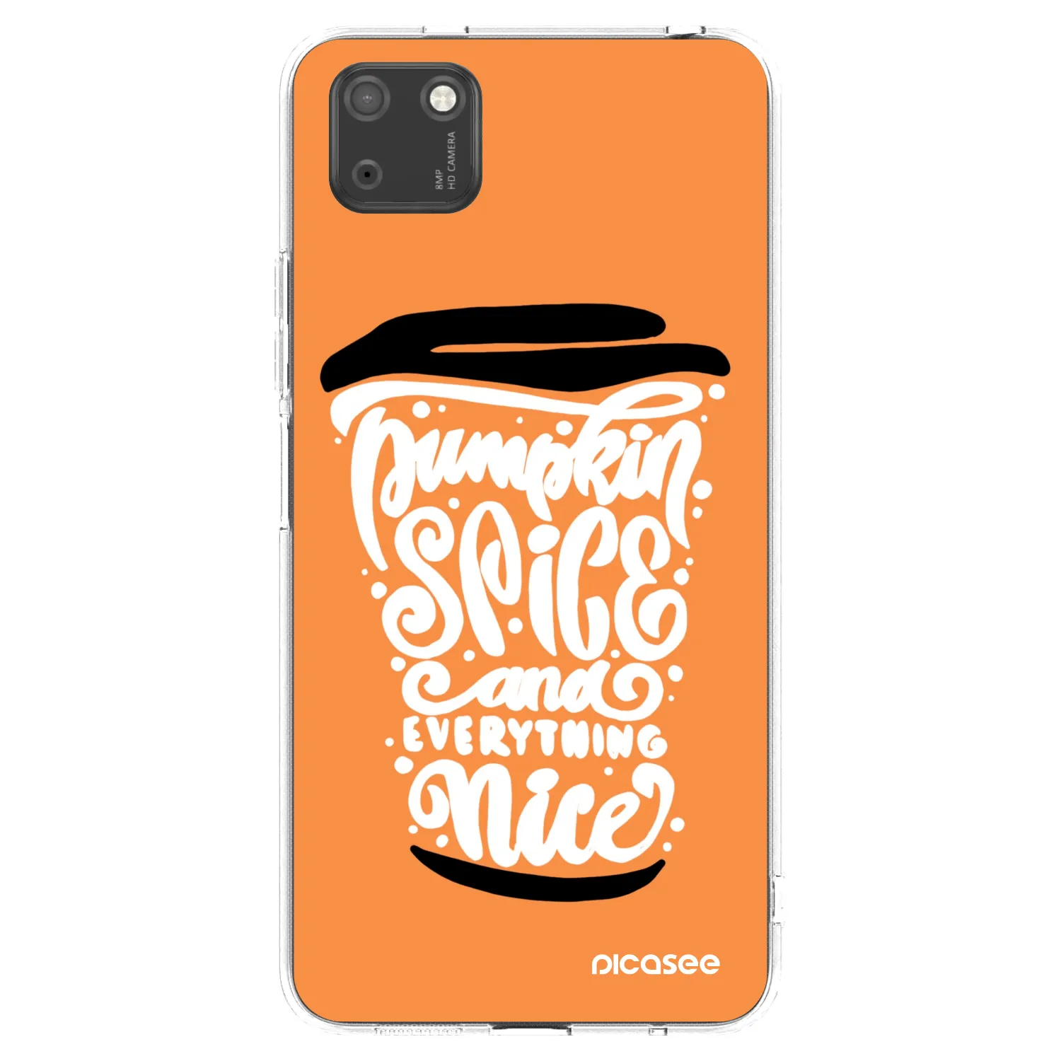 Picasee Huawei Y5P Hülle - Transparentes Silikon - Pumpkin coffee