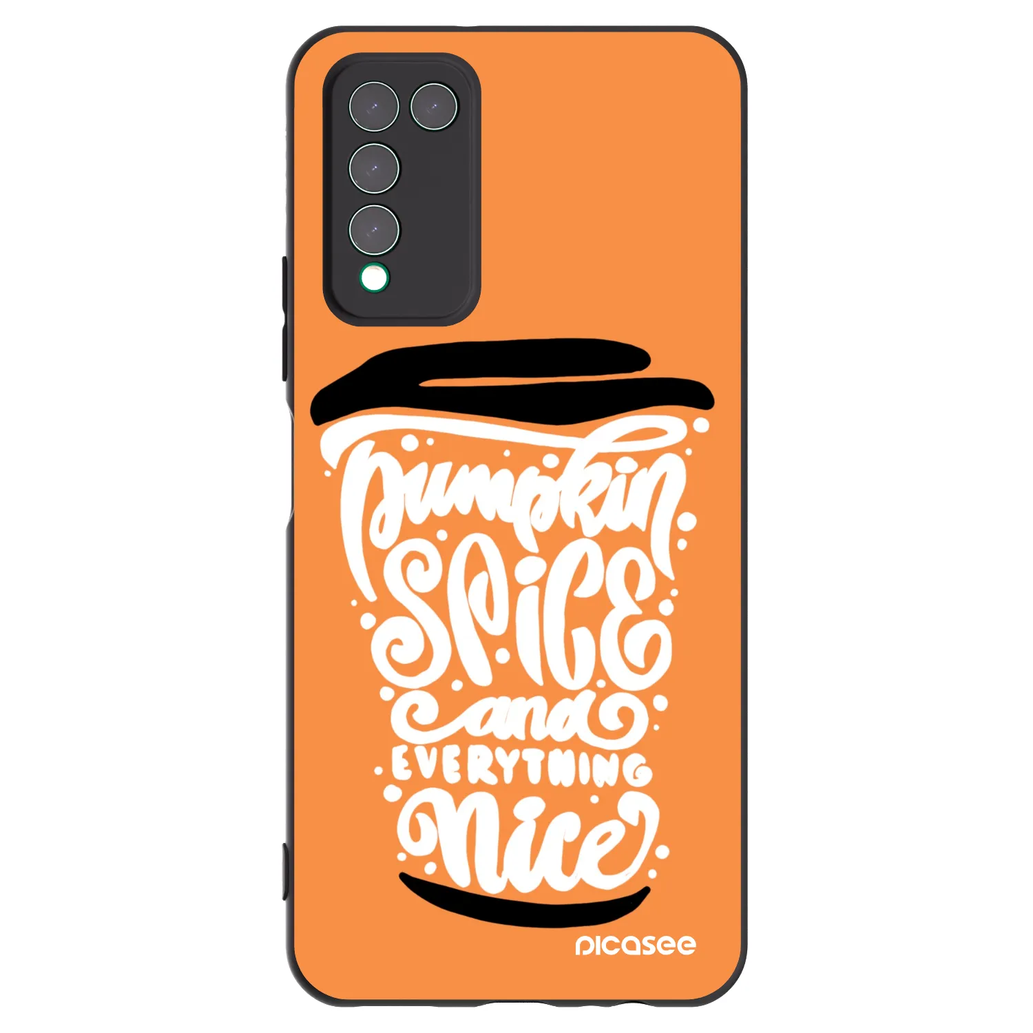 Picasee Honor 10X Lite Hülle - Schwarzes Silikon - Pumpkin coffee