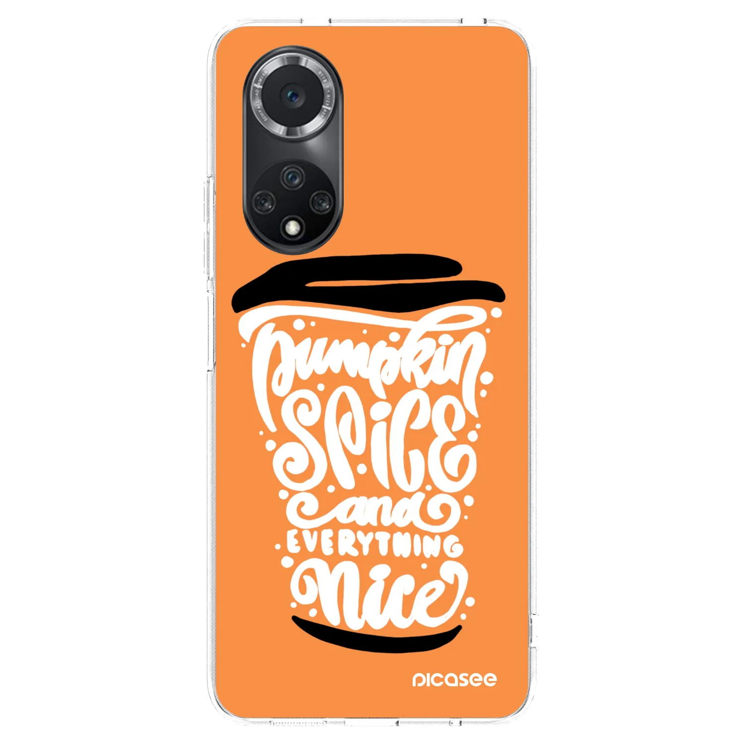 Picasee Huawei Nova 9 SE Hülle - Transparentes Silikon - Pumpkin coffee