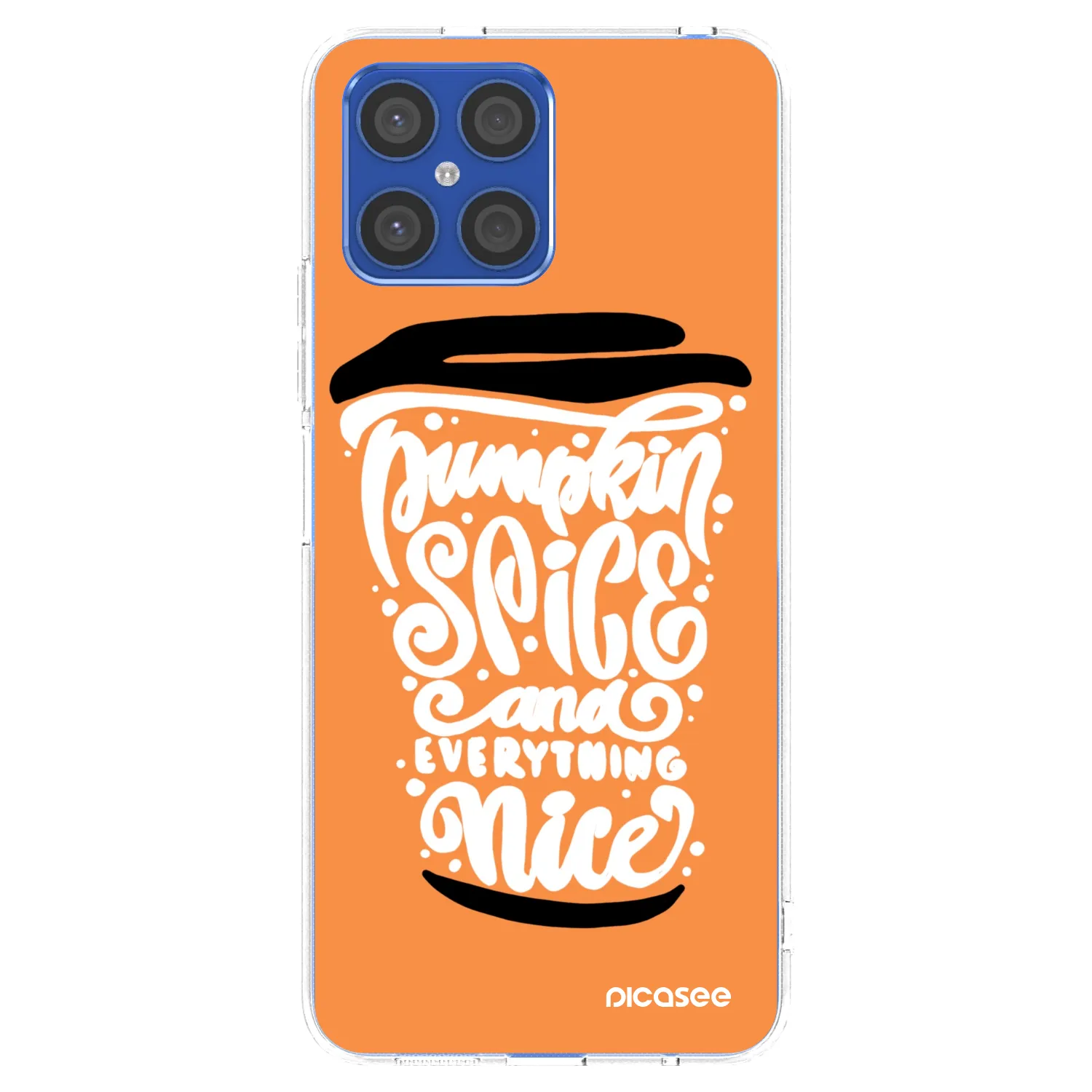Picasee Honor X8 4G Hülle - Transparentes Silikon - Pumpkin coffee