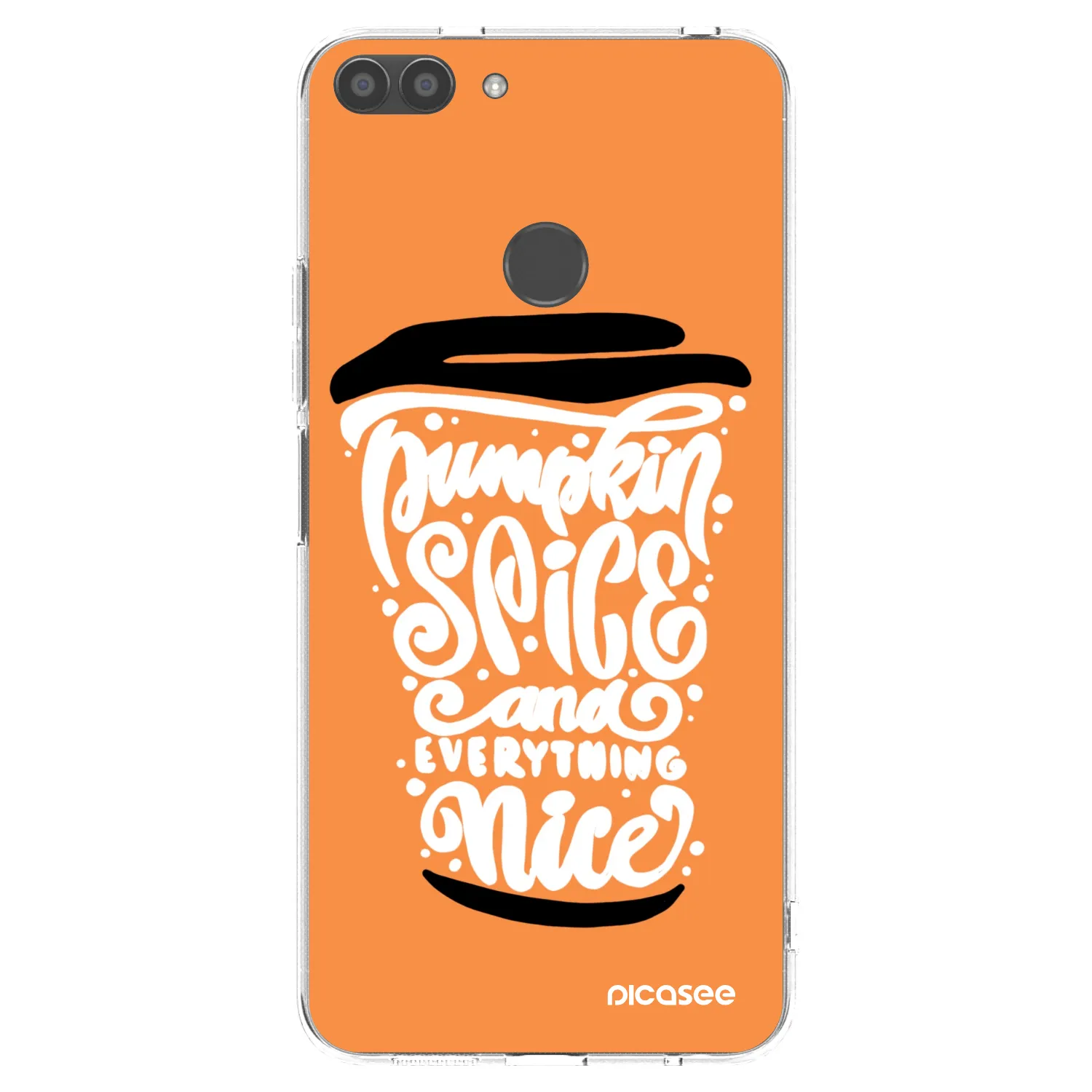 Picasee Huawei P Smart Hülle - Transparentes Silikon - Pumpkin coffee