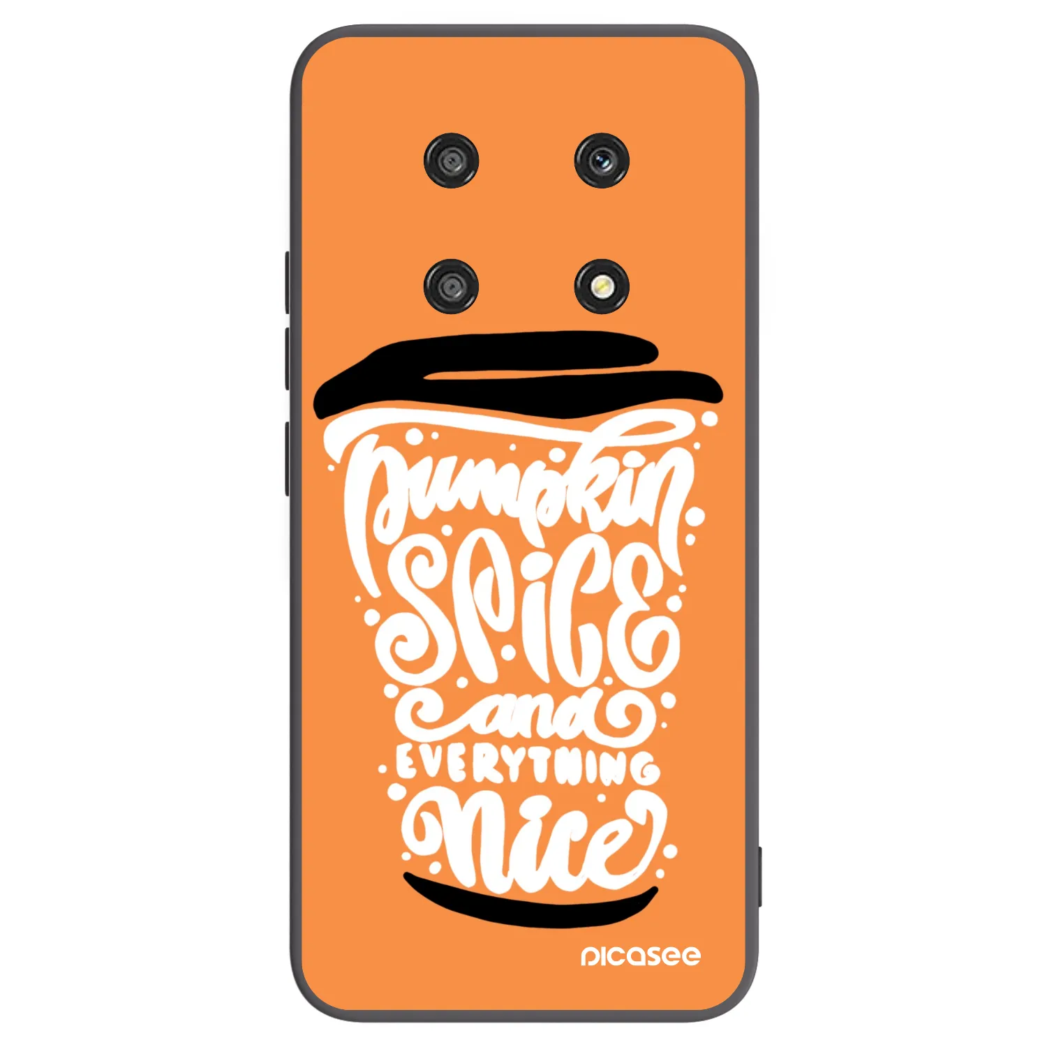 Picasee Honor Magic4 Lite 5G Hülle - Schwarzes Silikon - Pumpkin coffee