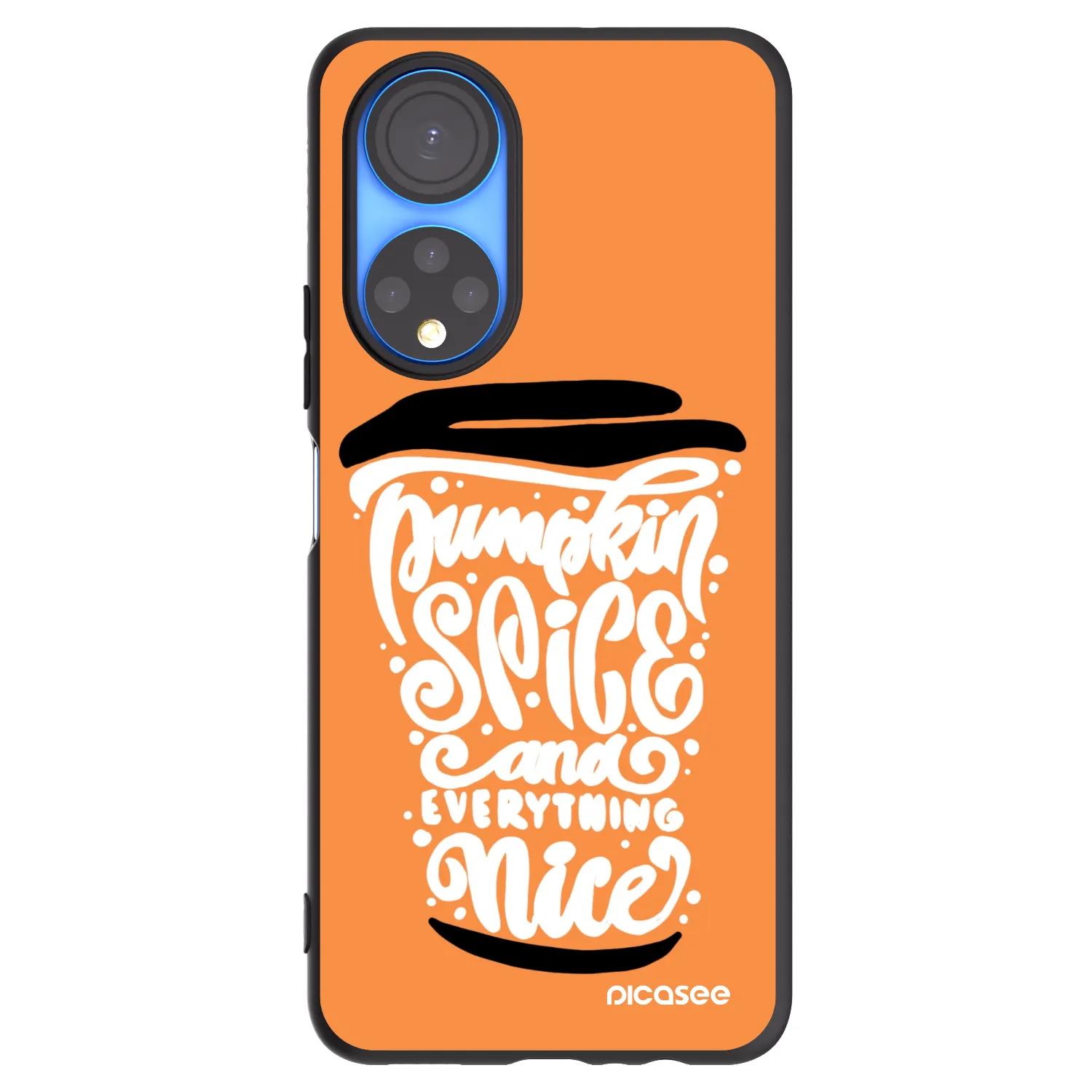 Picasee Honor X7 Hülle - Schwarzes Silikon - Pumpkin coffee