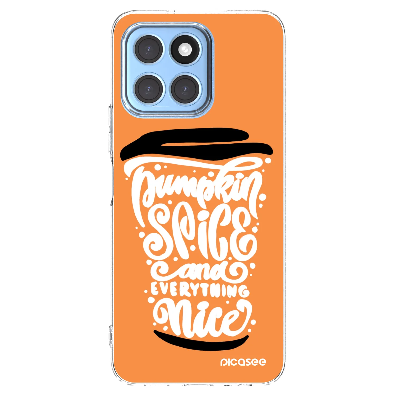 Picasee Honor X8 5G Hülle - Transparentes Silikon - Pumpkin coffee