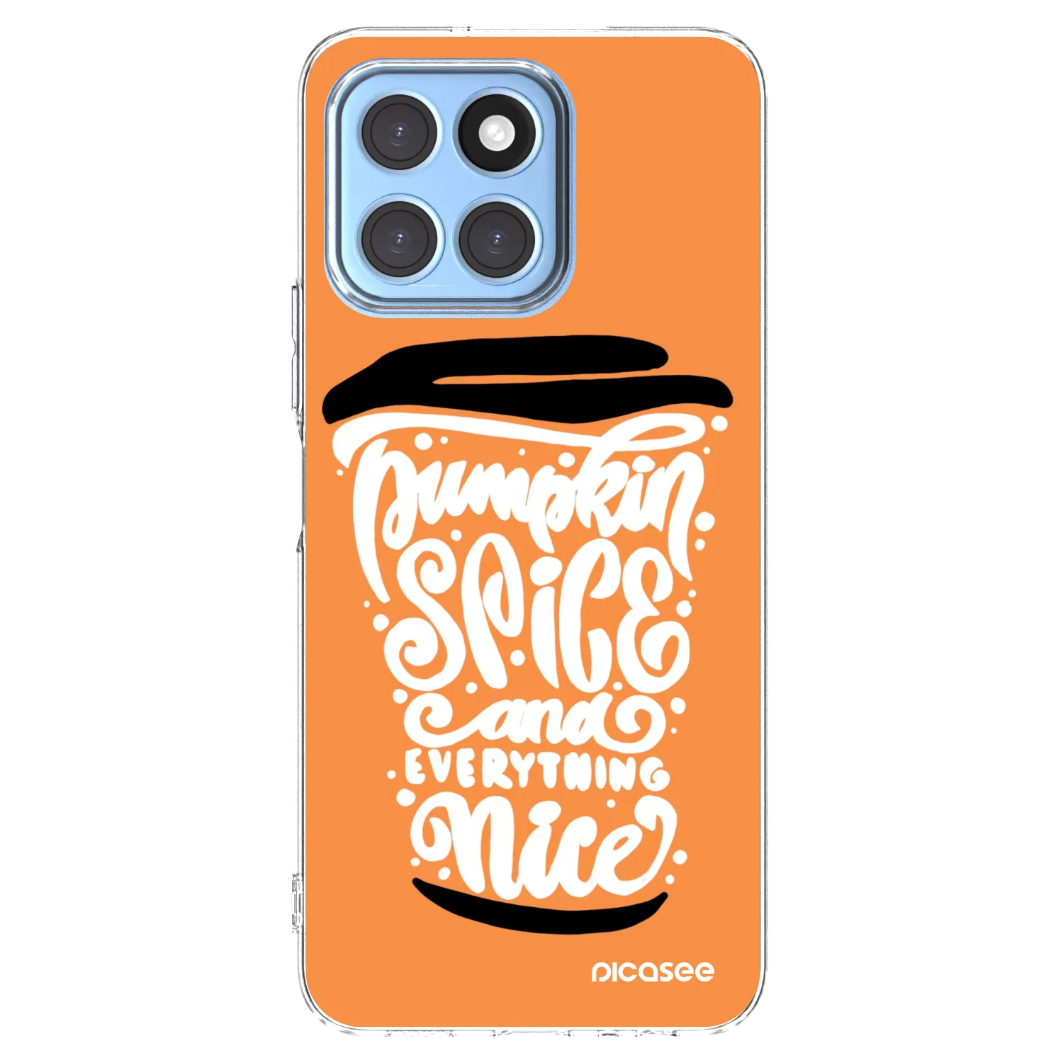 Picasee Honor X6 Hülle - Transparentes Silikon - Pumpkin coffee