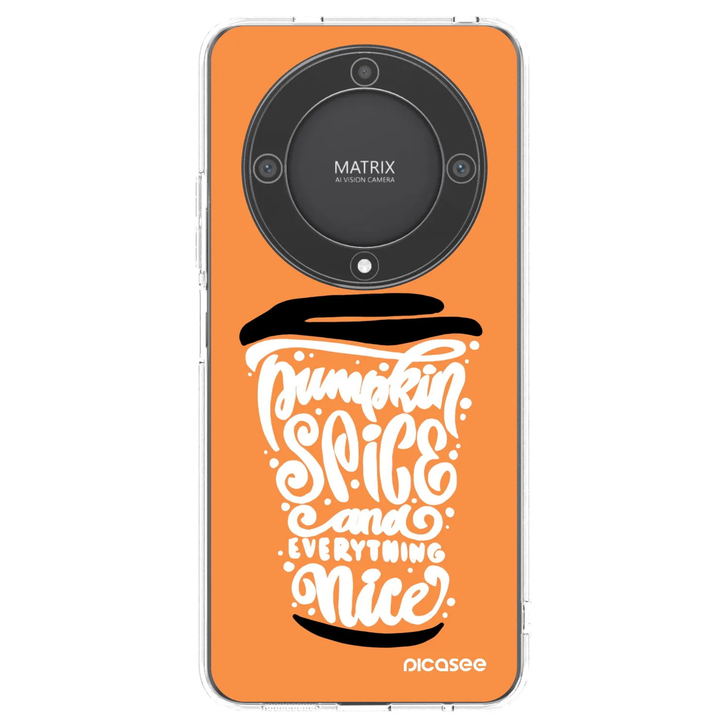 Picasee Honor Magic5 Lite 5G Hülle - Transparentes Silikon - Pumpkin coffee