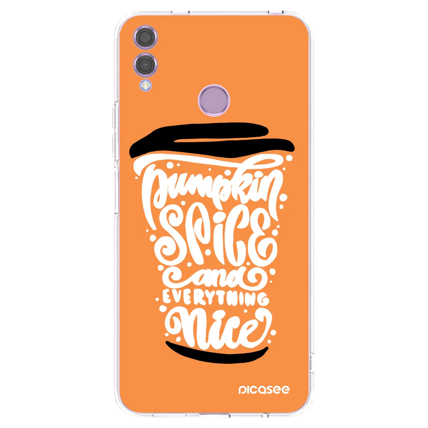 Picasee Honor 8X Hülle - Transparentes Silikon - Pumpkin coffee