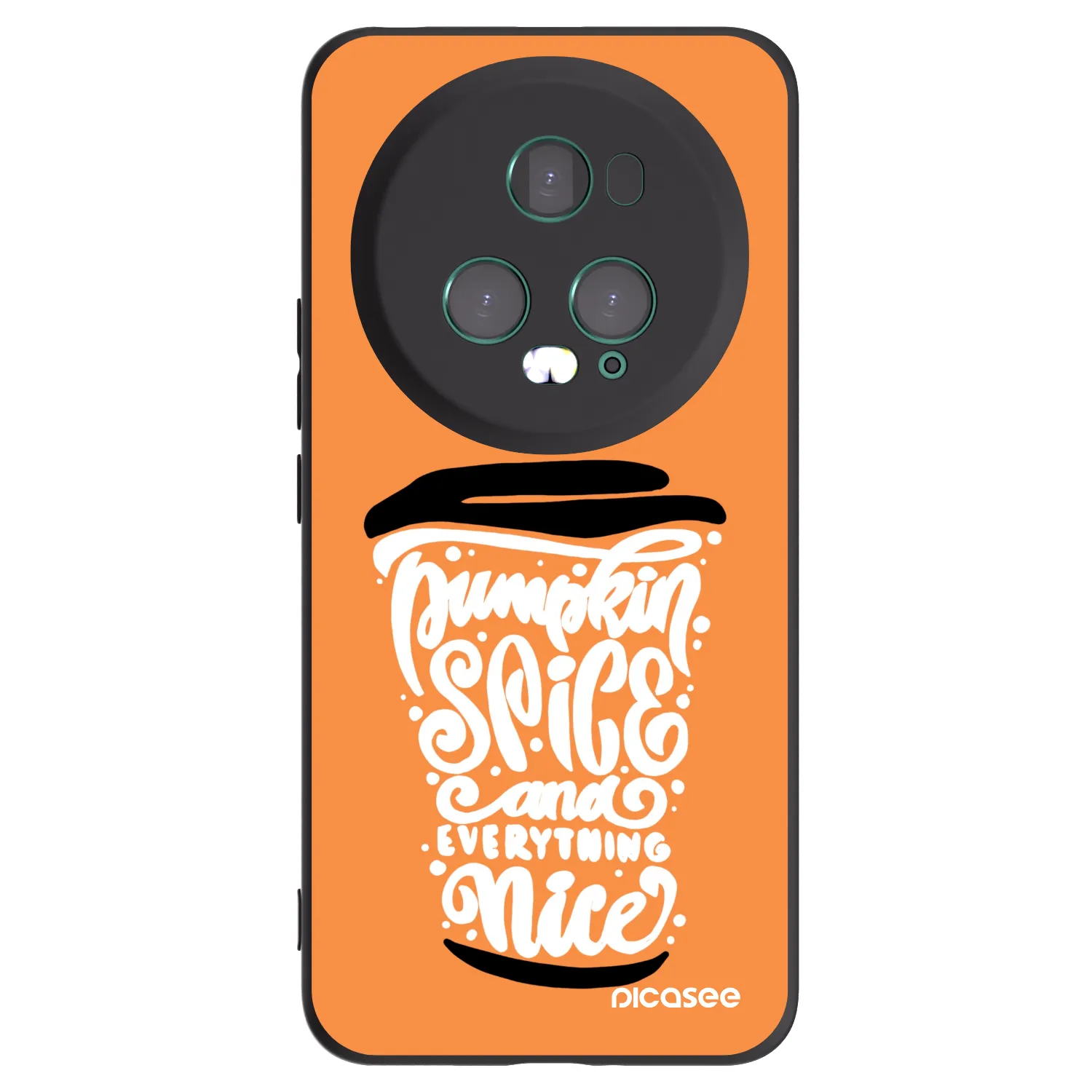 Picasee Honor Magic5 Pro Hülle - Schwarzes Silikon - Pumpkin coffee