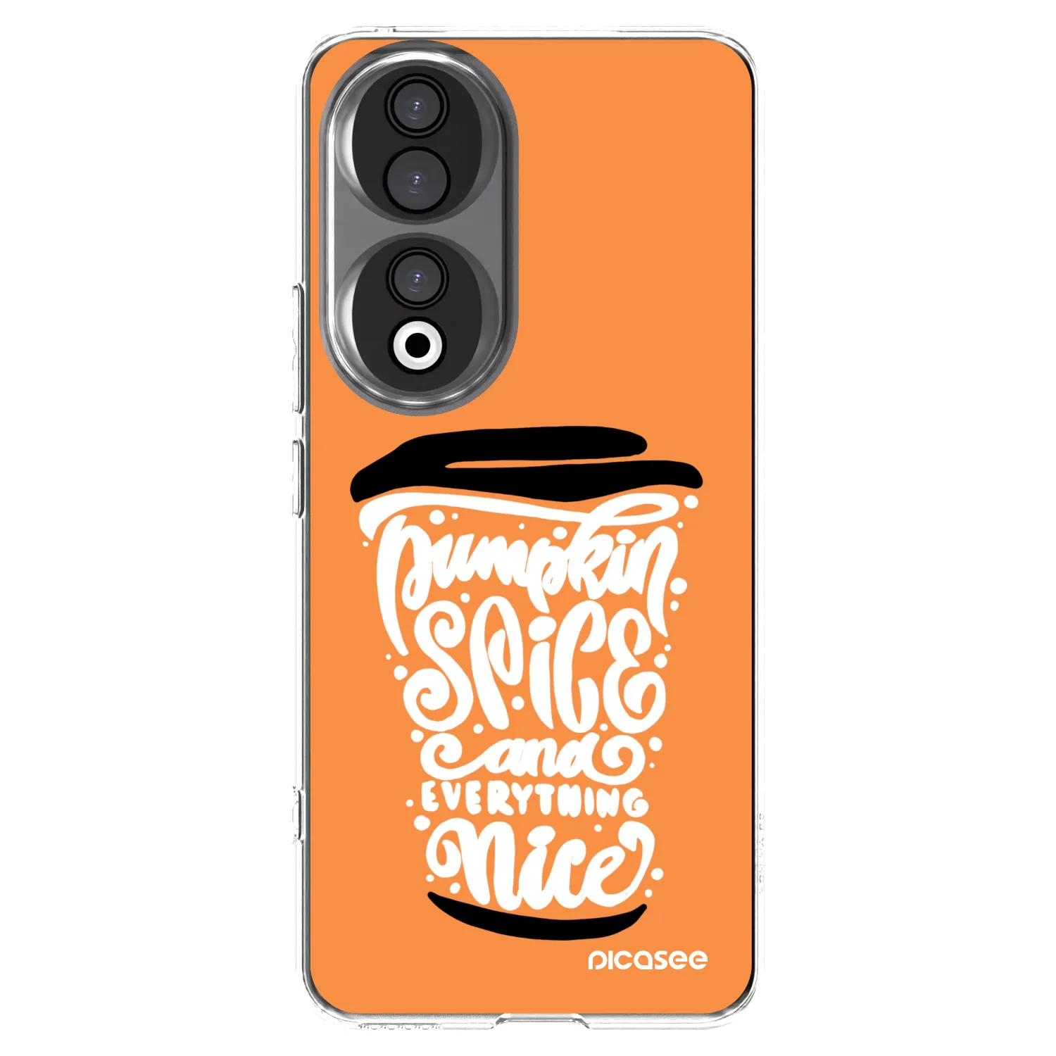 Picasee Honor 90 5G Hülle - Transparentes Silikon - Pumpkin coffee