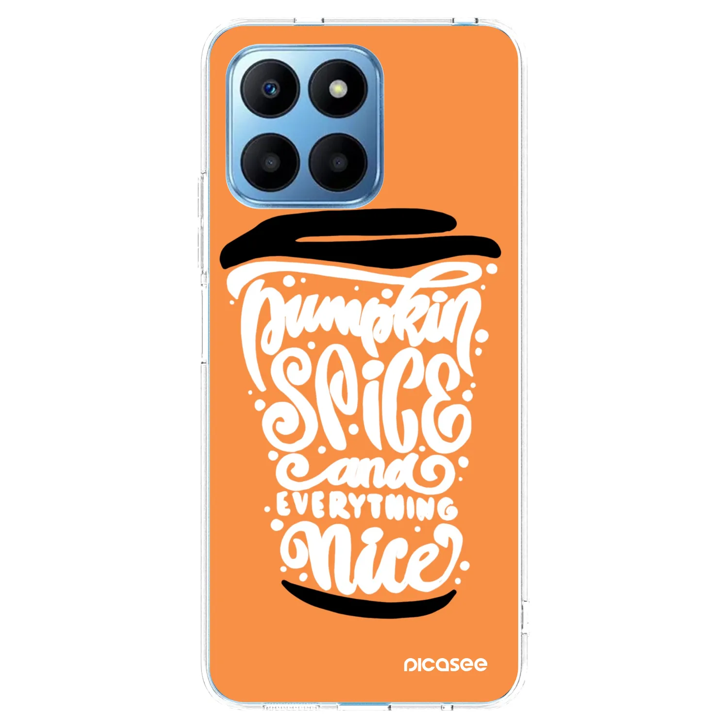Picasee Honor 70 Lite Hülle - Transparentes Silikon - Pumpkin coffee