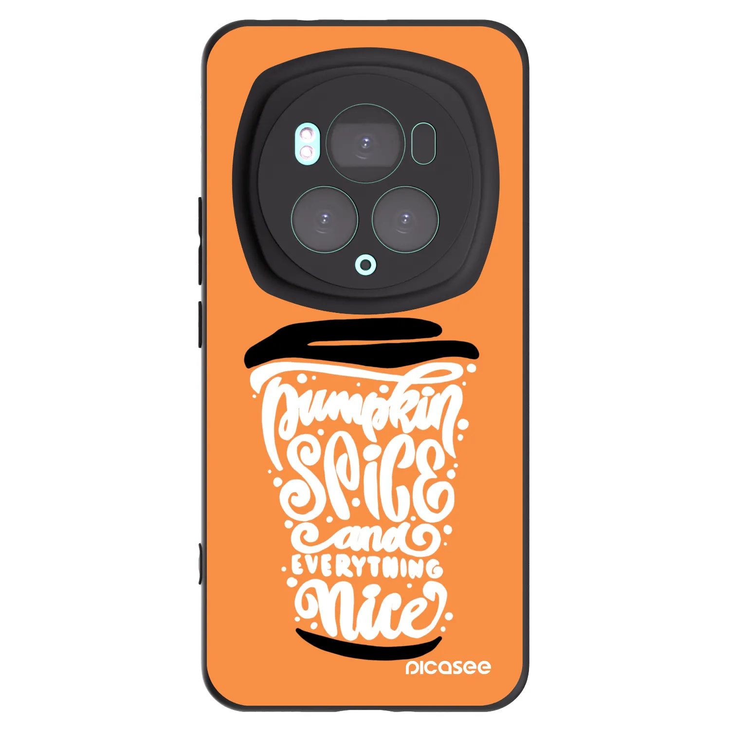Picasee Honor Magic6 Pro Hülle - Schwarzes Silikon - Pumpkin coffee