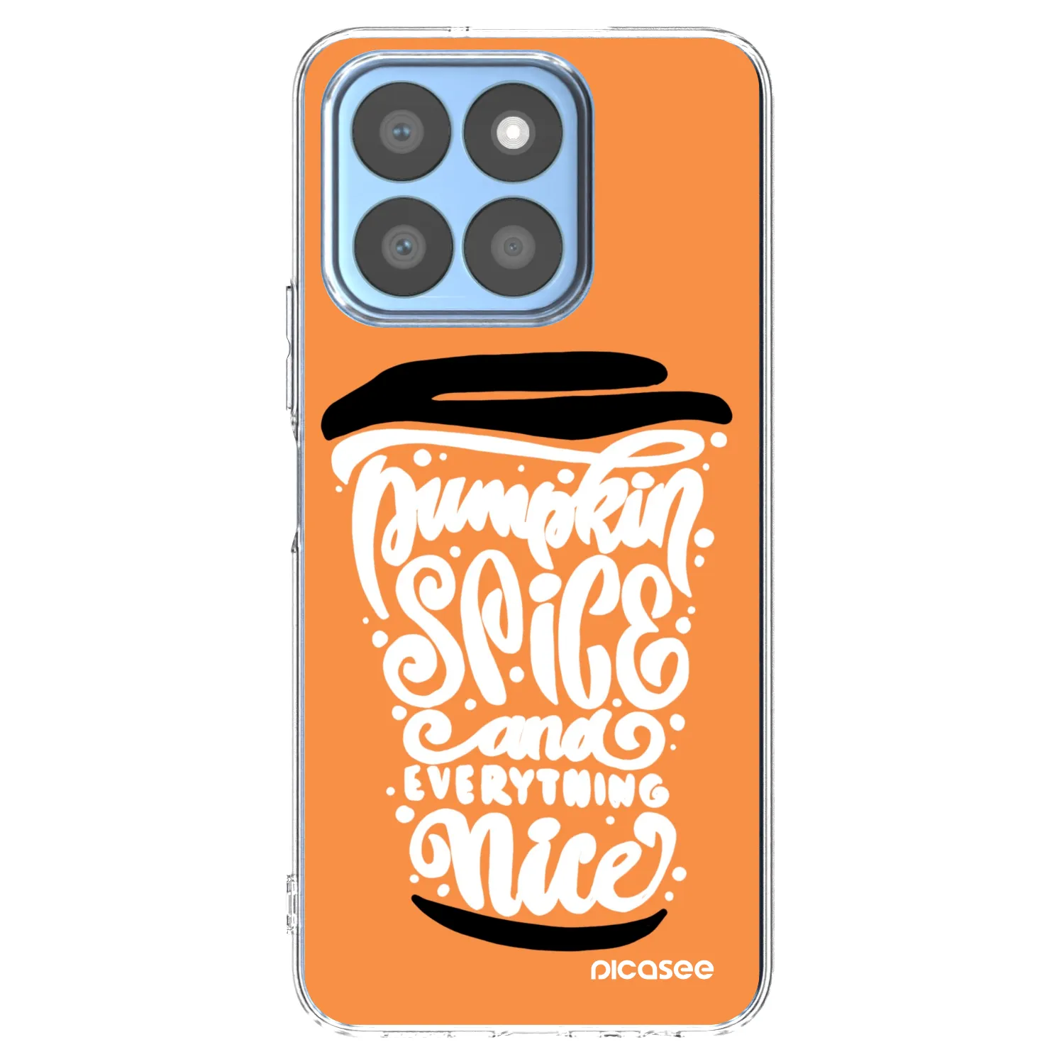 Picasee Honor X8b Hülle - Transparentes Silikon - Pumpkin coffee