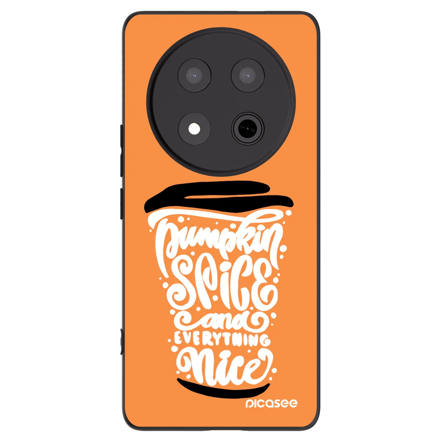 Picasee Honor Magic7 Lite 5G Hülle - Schwarzes Silikon - Pumpkin coffee