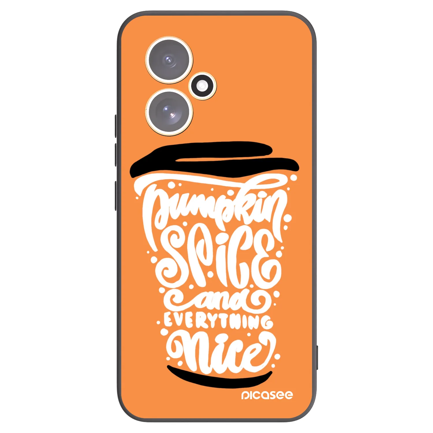 Picasee Honor 400 5G Hülle - Schwarzes Silikon - Pumpkin coffee