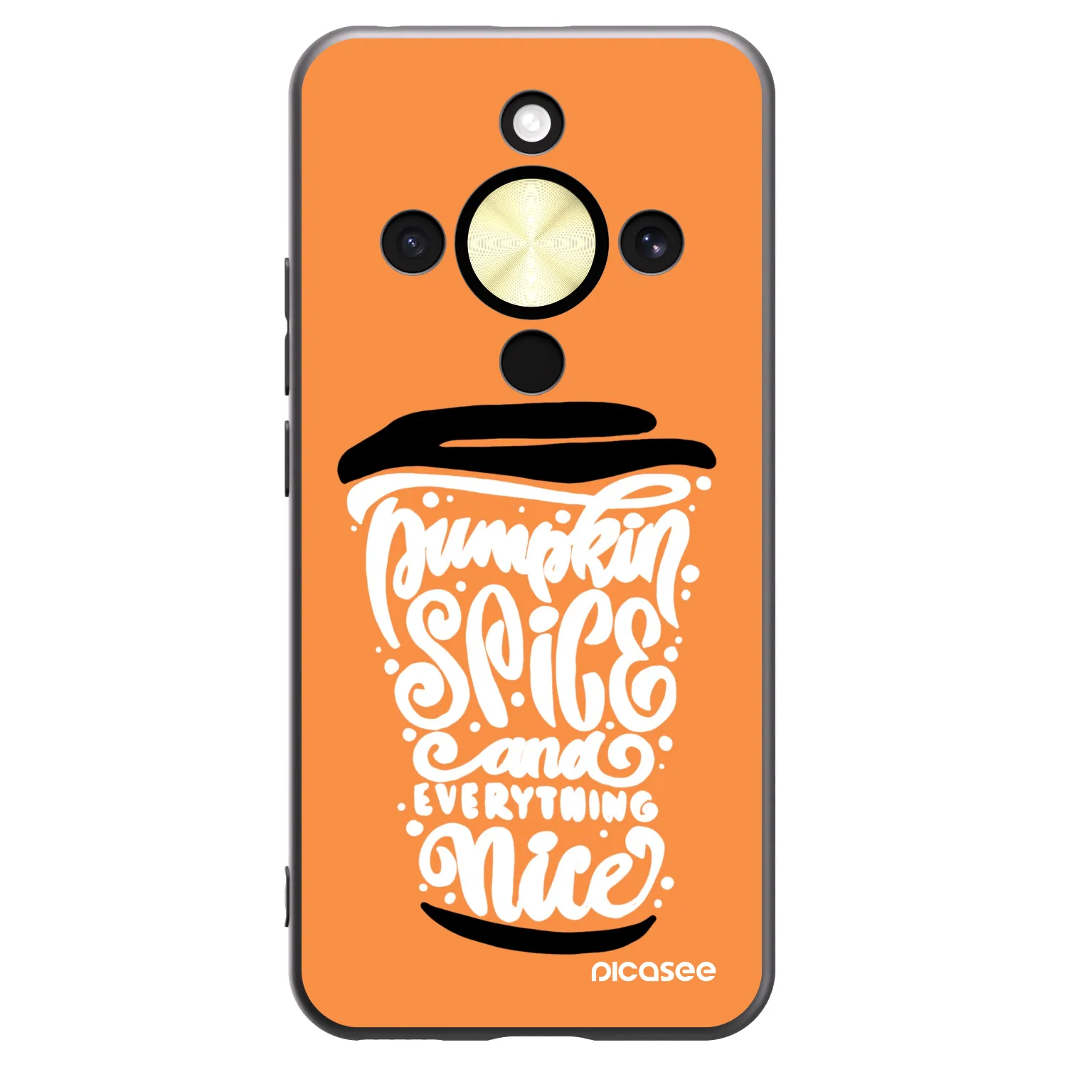 Picasee Honor Magic8 Lite 5G Hülle - Schwarzes Silikon - Pumpkin coffee