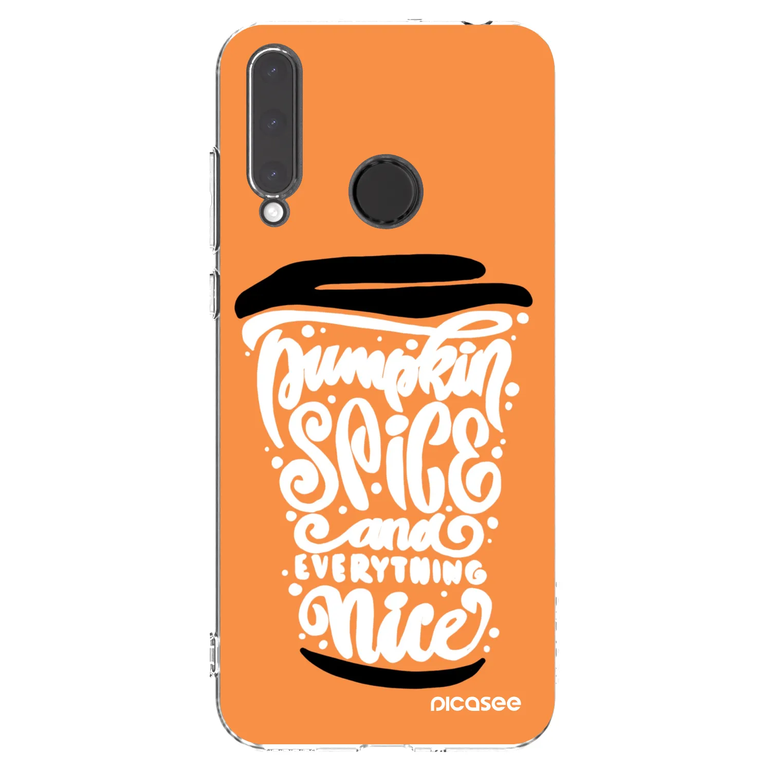 Picasee Honor 20 Lite Hülle - Transparentes Silikon - Pumpkin coffee
