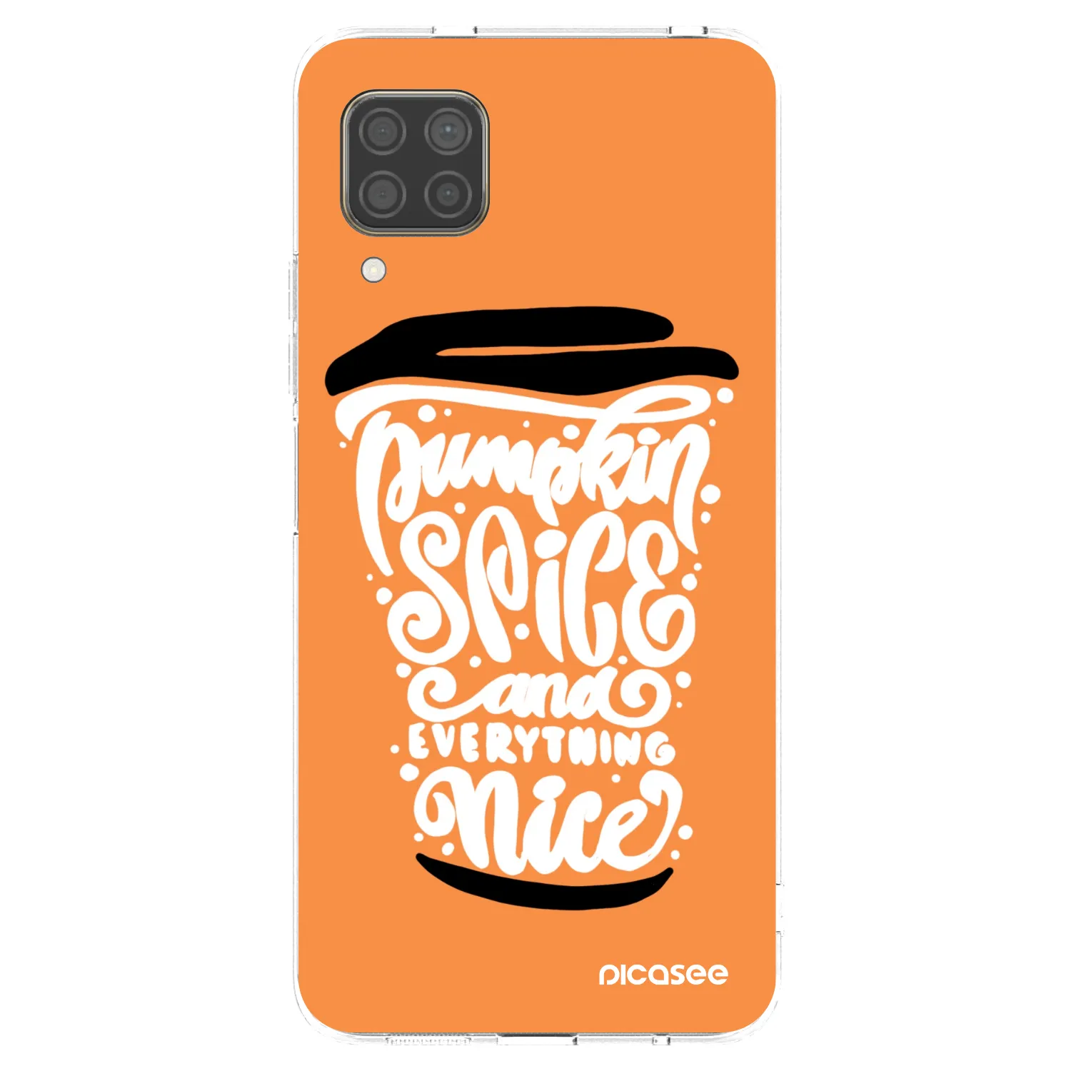 Picasee Huawei P40 Lite Hülle - Transparentes Silikon - Pumpkin coffee