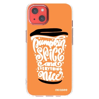 Picasee Apple iPhone 13 Hülle - Transparentes Silikon - Pumpkin coffee