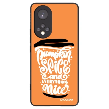 Picasee Huawei Nova 9 Hülle - Schwarzes Silikon - Pumpkin coffee