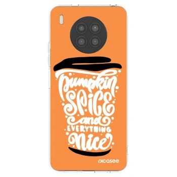 Picasee Huawei Nova 8i Hülle - Transparentes Silikon - Pumpkin coffee