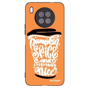 Picasee Huawei Nova 8i Hülle - Schwarzes Silikon - Pumpkin coffee