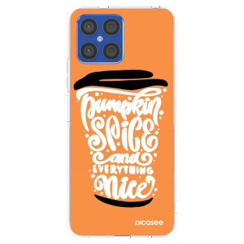 Picasee Honor X8 4G Hülle - Transparentes Silikon - Pumpkin coffee