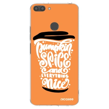 Picasee Huawei P Smart Hülle - Transparentes Silikon - Pumpkin coffee