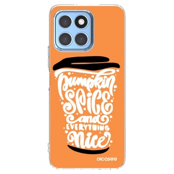 Picasee Honor X8 5G Hülle - Transparentes Silikon - Pumpkin coffee