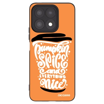 Picasee Honor X8a Hülle - Schwarzes Silikon - Pumpkin coffee