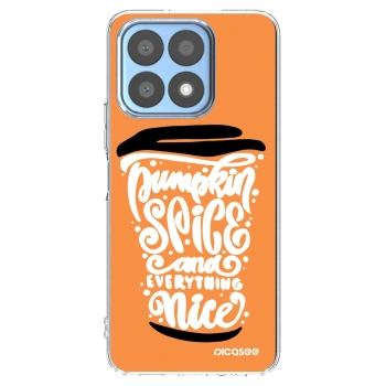 Picasee Honor X8a Hülle - Transparentes Silikon - Pumpkin coffee