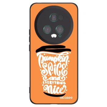 Picasee Honor Magic5 Pro Hülle - Schwarzes Silikon - Pumpkin coffee