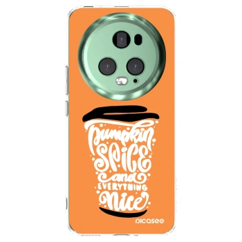 Picasee Honor Magic5 Pro Hülle - Transparentes Silikon - Pumpkin coffee