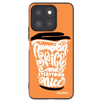 Picasee Honor X8b Hülle - Schwarzes Silikon - Pumpkin coffee