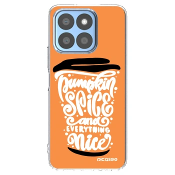 Picasee Honor X8b Hülle - Transparentes Silikon - Pumpkin coffee