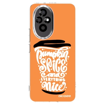 Picasee Honor 200 5G Hülle - Transparentes Silikon - Pumpkin coffee