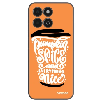 Picasee Honor 200 Smart 5G Hülle - Schwarzes Silikon - Pumpkin coffee